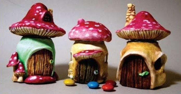 Unusual Mushroom Fairy House Artistic Steps Craft Projects For