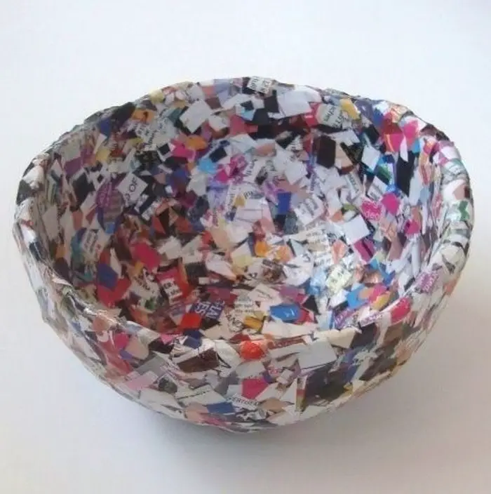 homework: Inkling: paper mache confetti bowl