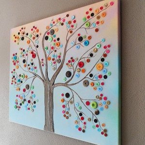 Creative Button Tree Wall Art: 5 Fun Steps
