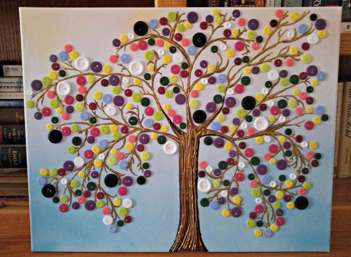 Creative Button Tree Wall Art: 5 Fun Steps