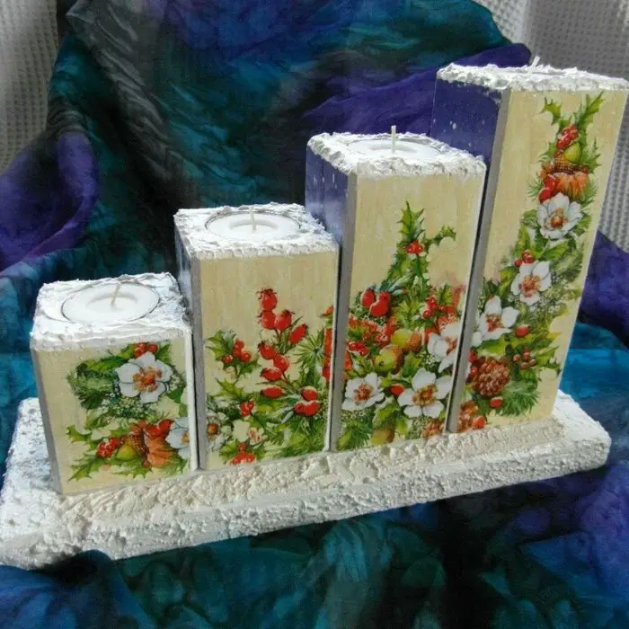 Decoupage on Candles