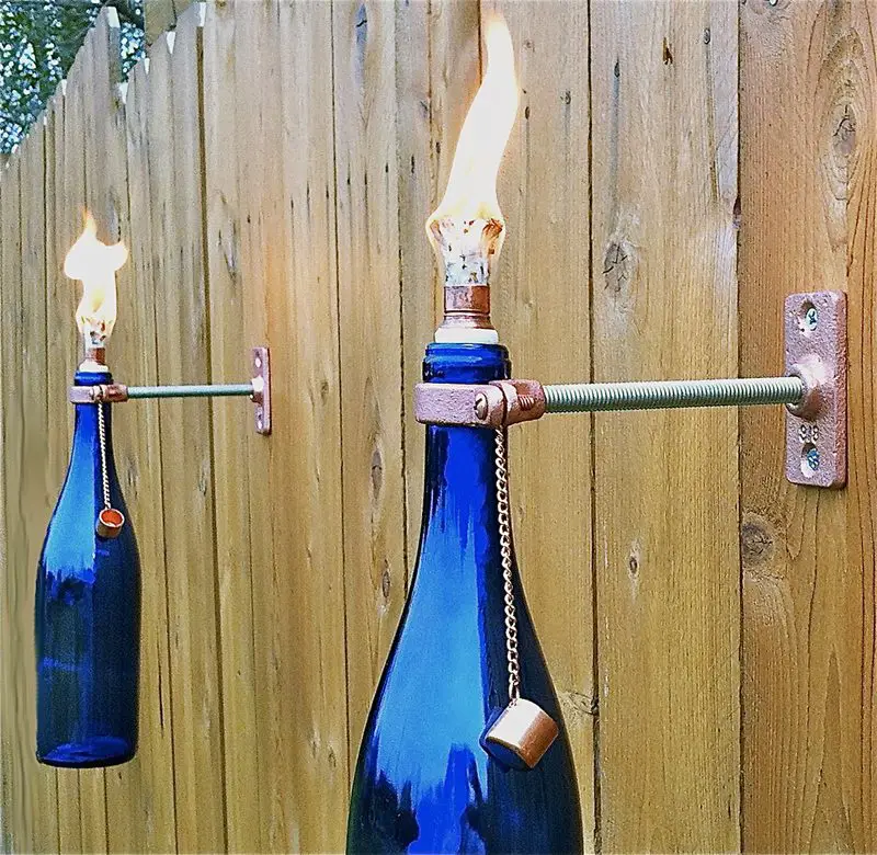 Glass bottle torch 1