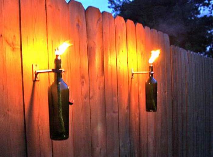 DIY Glass Bottle Torch