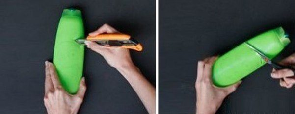 DIY Shampoo Bottle Pencil Holder