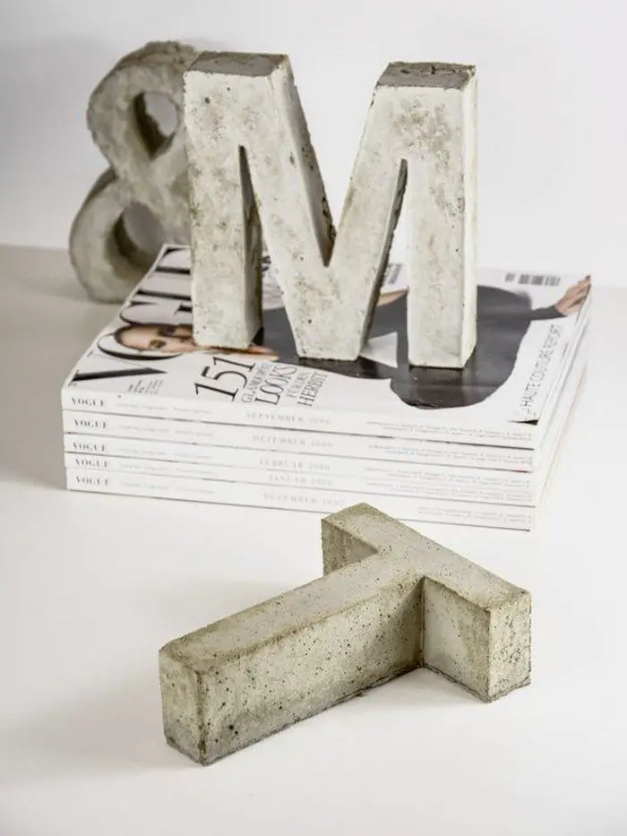 Decorative Concrete Letters
