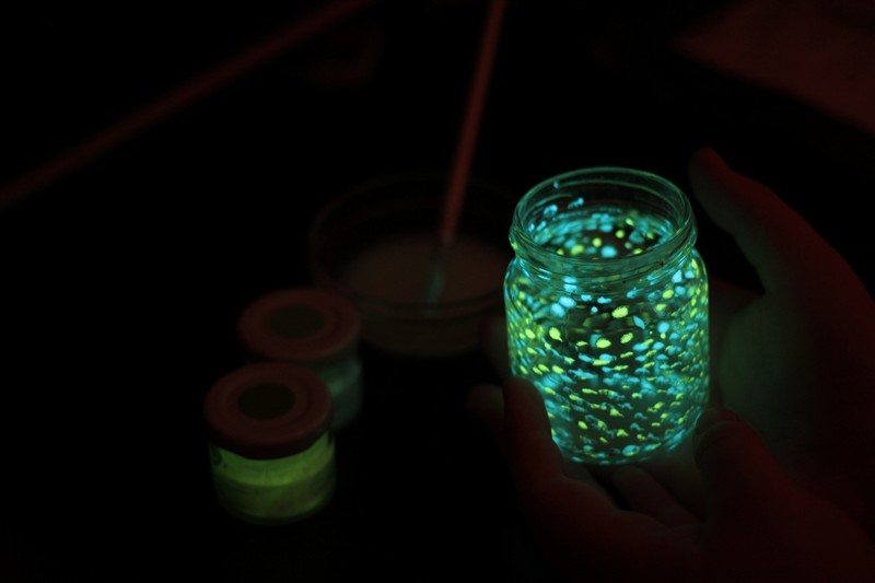Glow in the dark jars