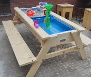 Sandpit Ideas - Kids Picnic Table with Sandbox