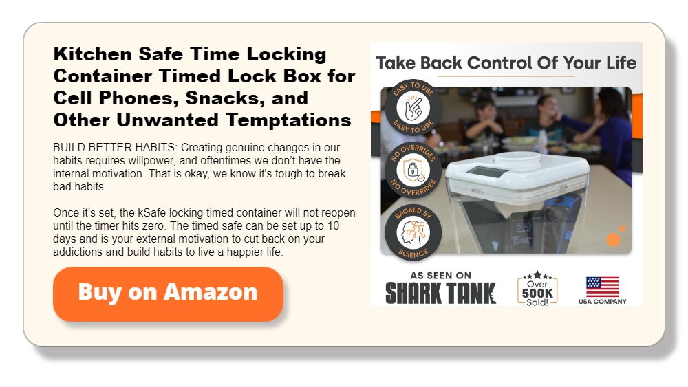 Kitchen Safe Time Locking Container Timed Lock Box for Cell Phones, Snacks, and Other Unwanted Tempt