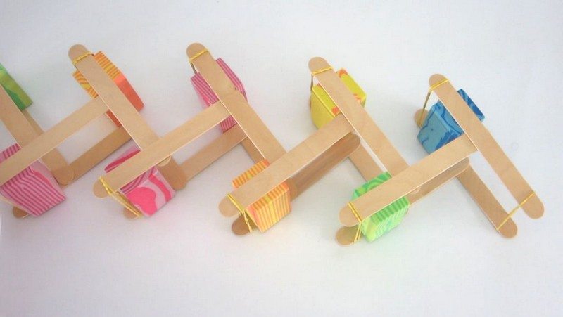 Chain reaction popsicle stick bombs