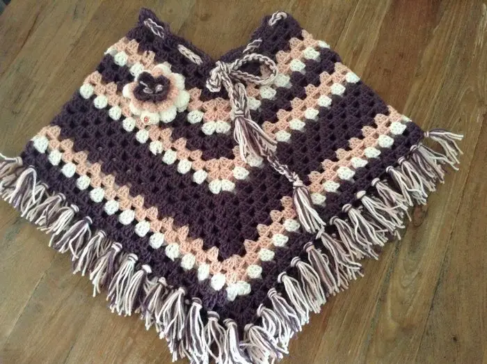 Crocheted Poncho for Kids