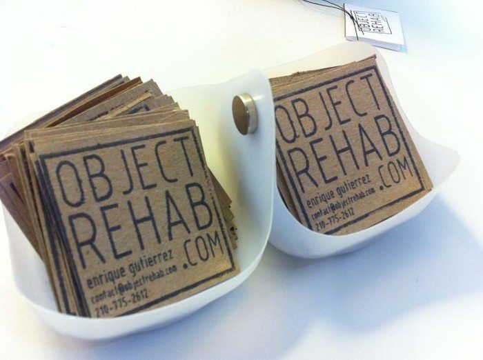 Upcycled Cereal Box Business Cards