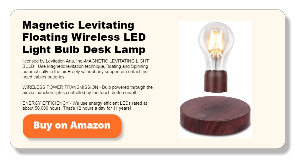 Magnetic Levitating Floating Wireless LED Light Bulb Desk Lamp