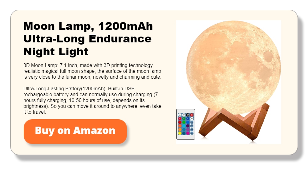 Moon Lamp, 1200mAh Ultra-Long Endurance Night Light