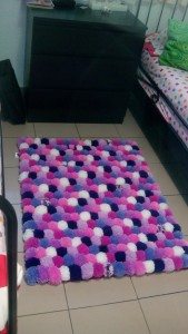 DIY Pompom Rug Samples