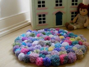 DIY Pompom Rug Samples