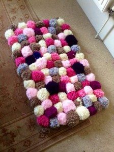 DIY Pompom Rug Samples