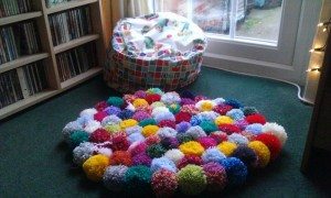 DIY Pompom Rug Samples