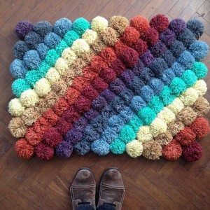 DIY Pompom Rug Samples