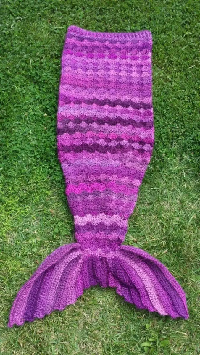 Crocheted Mermaid Tail Blankets