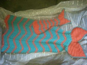 Crocheted Mermaid Tail Blankets