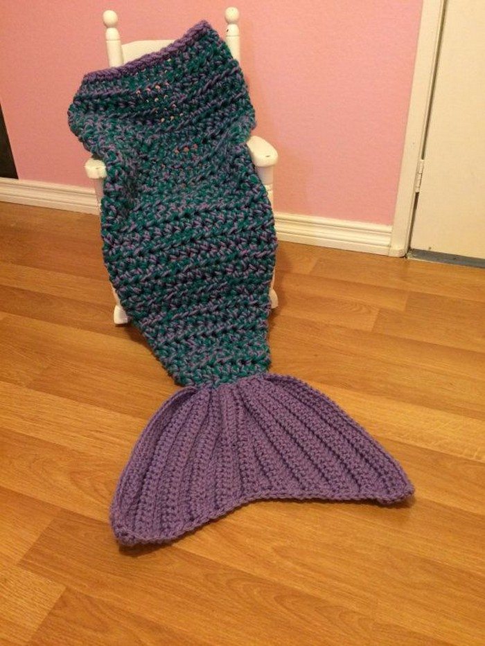 Crocheted Mermaid Tail Blankets