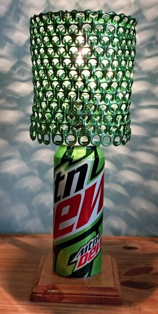 DIY Soda Pop Tab Lamp Shade