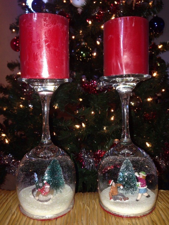 Alluring Wine Glass Snow Globes: 6-Step Decoration – Craft projects for ...