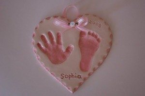 Salt Dough Foot Print Art