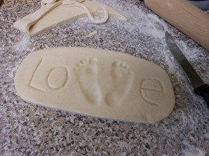 Salt Dough Foot Print Art