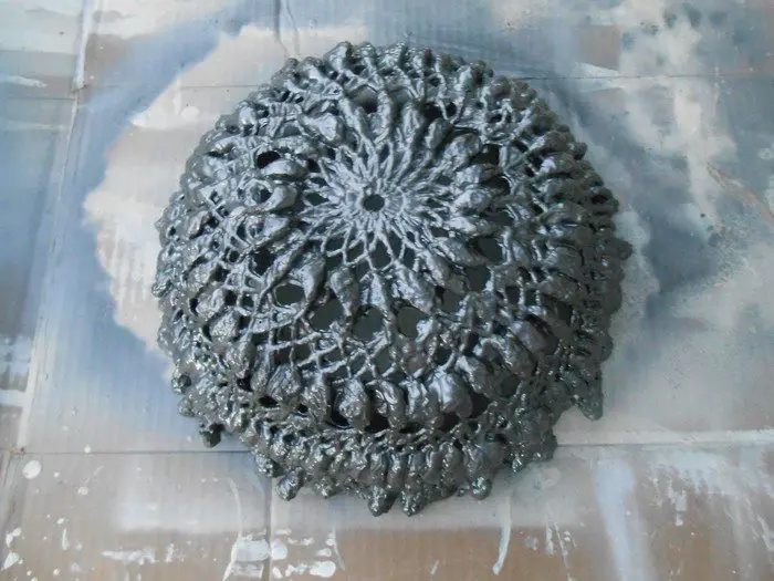 DIY Cement Lace Bowl