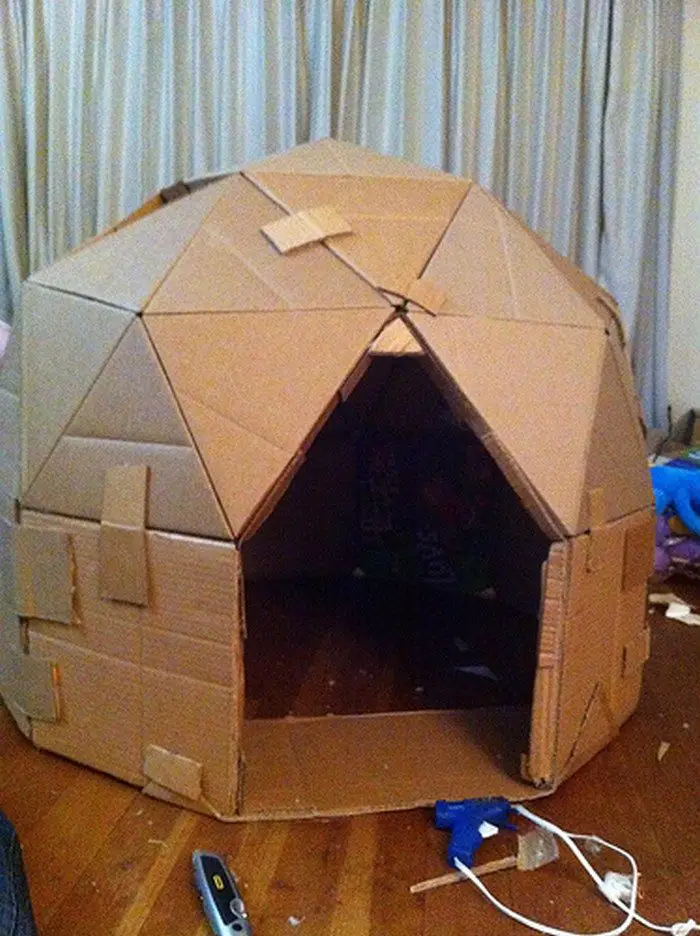 DIY Kids Cardboard Playdome