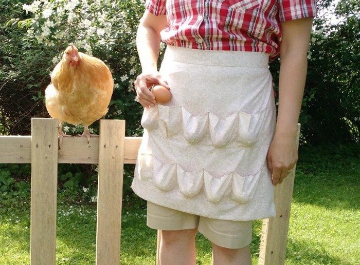 Egg Gathering Apron, Chiken Eggs Collecting Holding Aprons, 8 Deep