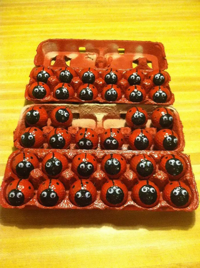 Make your own golf ball ladybugs Craft projects for
