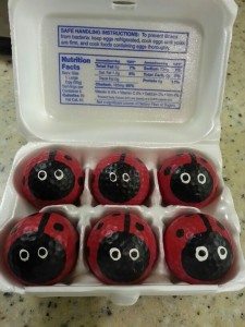 Golf Ball Ladybugs