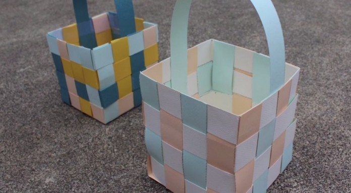 How to make woven paper Easter baskets - Craft projects for every fan!