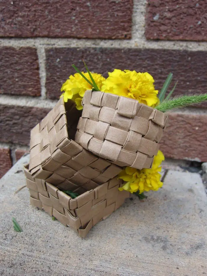 Woven Paper Easter Basket Samples
