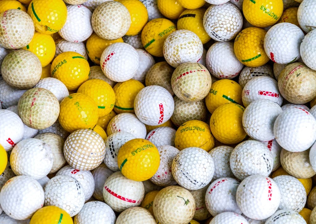 golf balls ready to be repurposed