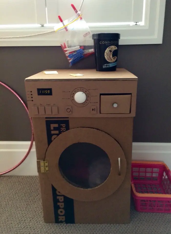 Cardboard Washing Machine for Kids