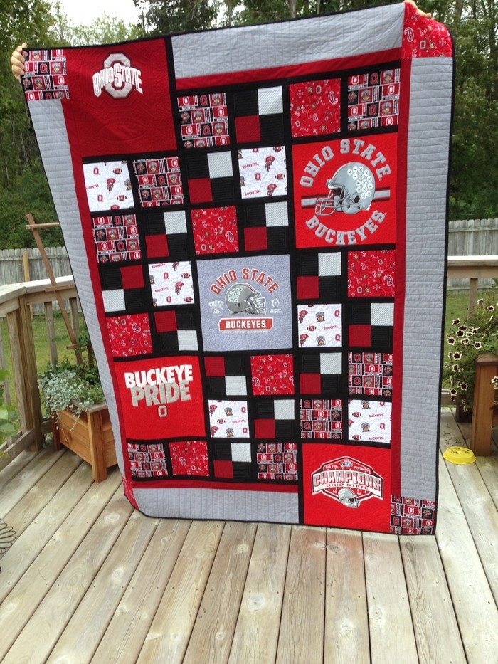 “Dad’s Quilt” - Pieced and quilted by Susan Hoffman 