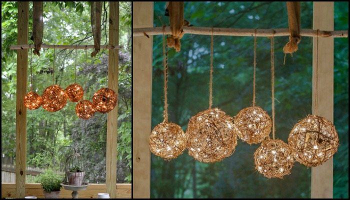 DIY Grapevine lighting balls What a BRIGHT idea !