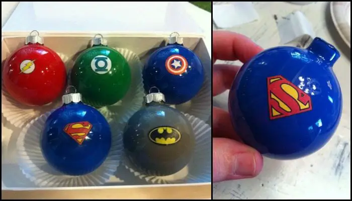 Superhero Christmas Ornaments