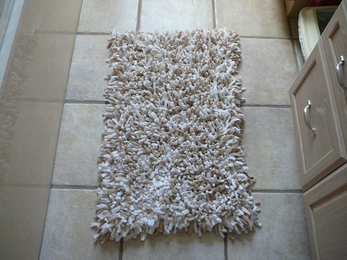 diy towel bath mat