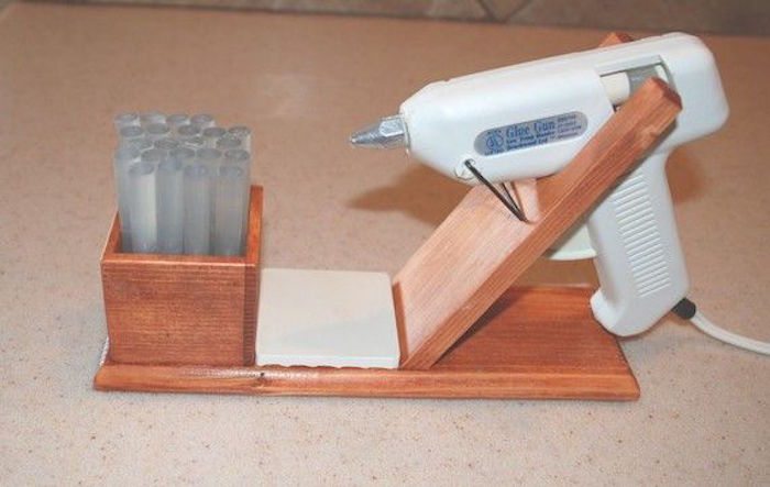 DIY hot glue gun holder