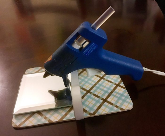 DIY hot glue gun holder