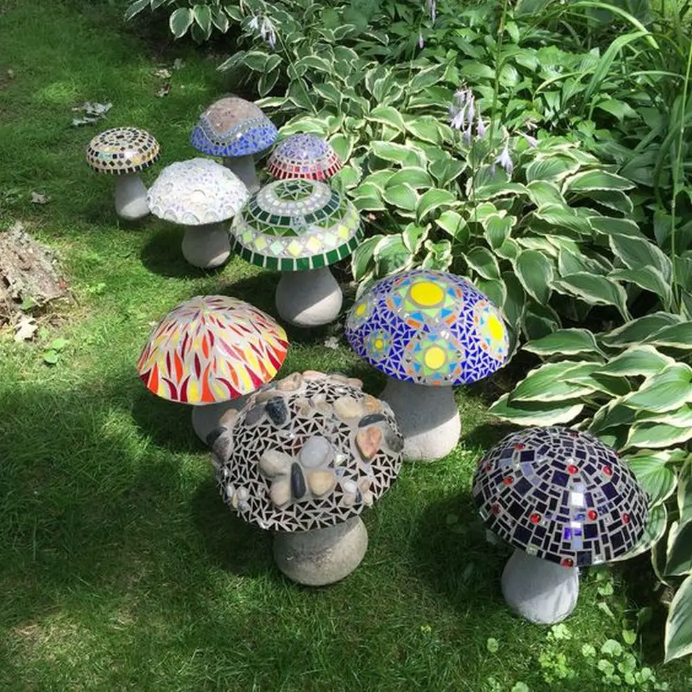 How to Make Concrete Mushrooms - Craft projects for every fan!