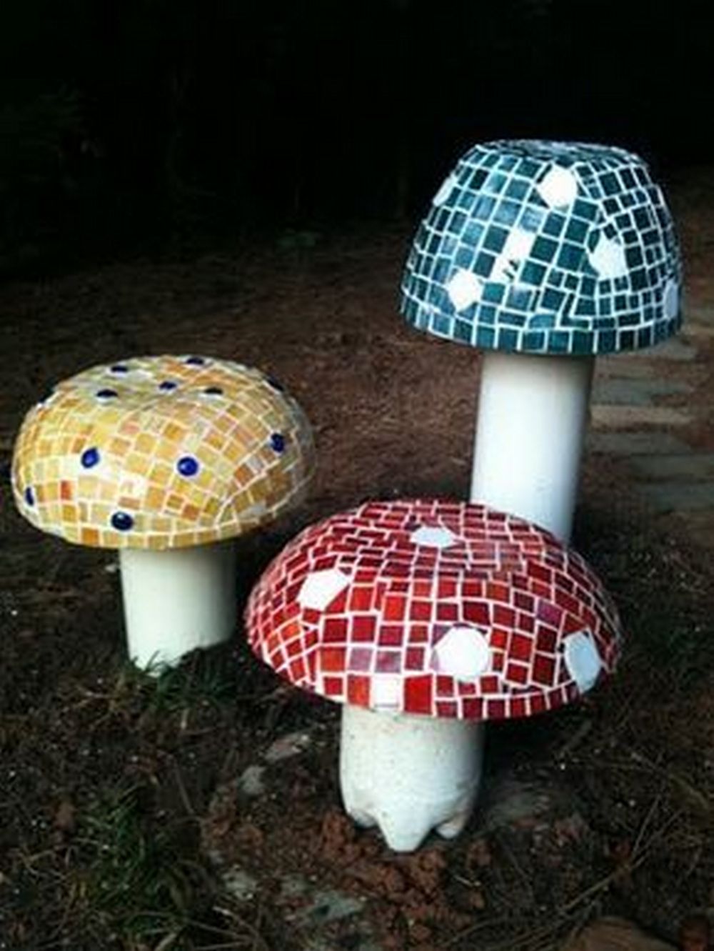 How to Make Concrete Mushrooms - Craft projects for every fan!