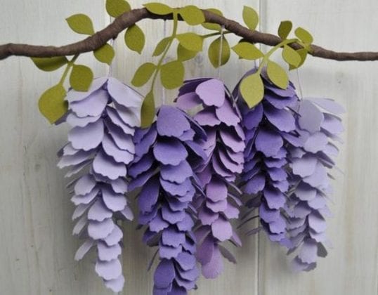Beautiful Paper Wisteria Decorations: 4 Step Project