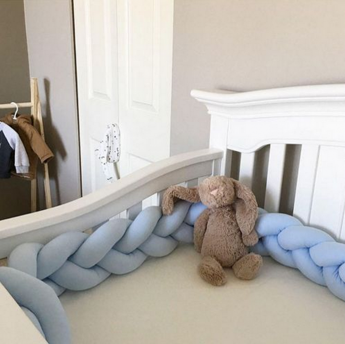 DIY Nursery Decor Braided Crib Bumper in 6 Easy Steps