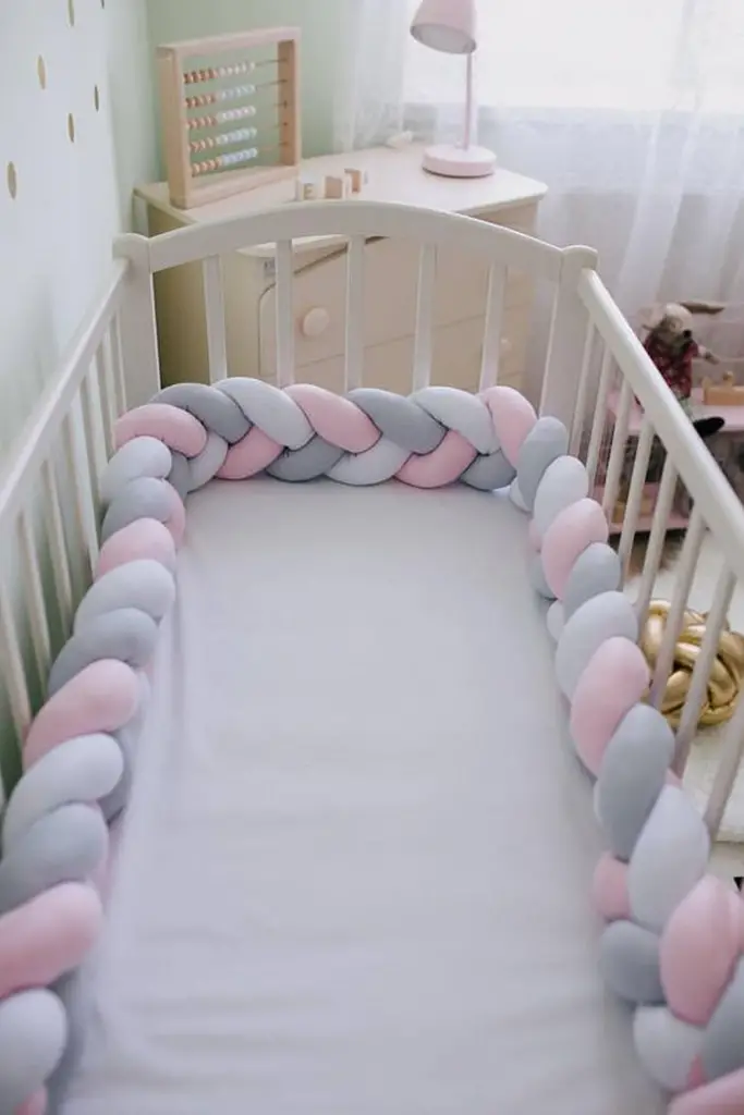 4 Braids Baby Bed Crib Bumper – Cozy Nursery