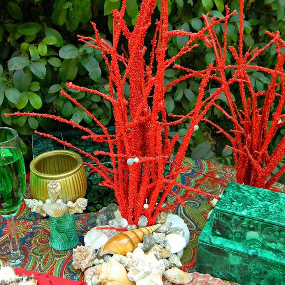 Artificial coral branch red